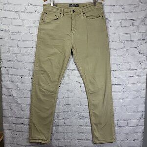 Revtown Sharp Jeans Mens 33x32 Khaki Tan Slim Fit Stretch Denim Pants Casual